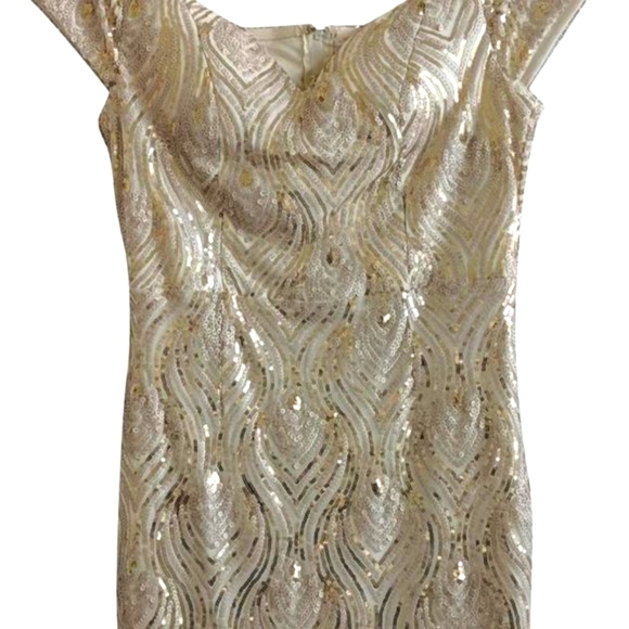Xtaren Dresses & Skirts - XTAREN | Gold Sequin Dress ~ Party, New Year's 🎆, Holiday🎄, Wedding 💍